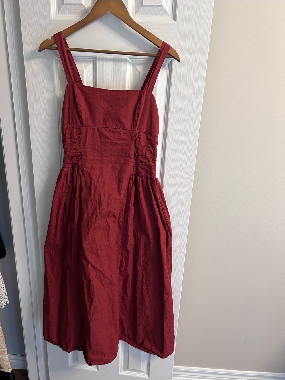 Cotton Midi Dress - Terracotta